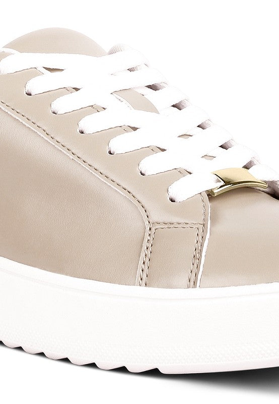 Rouxy Faux Leather Sneakers