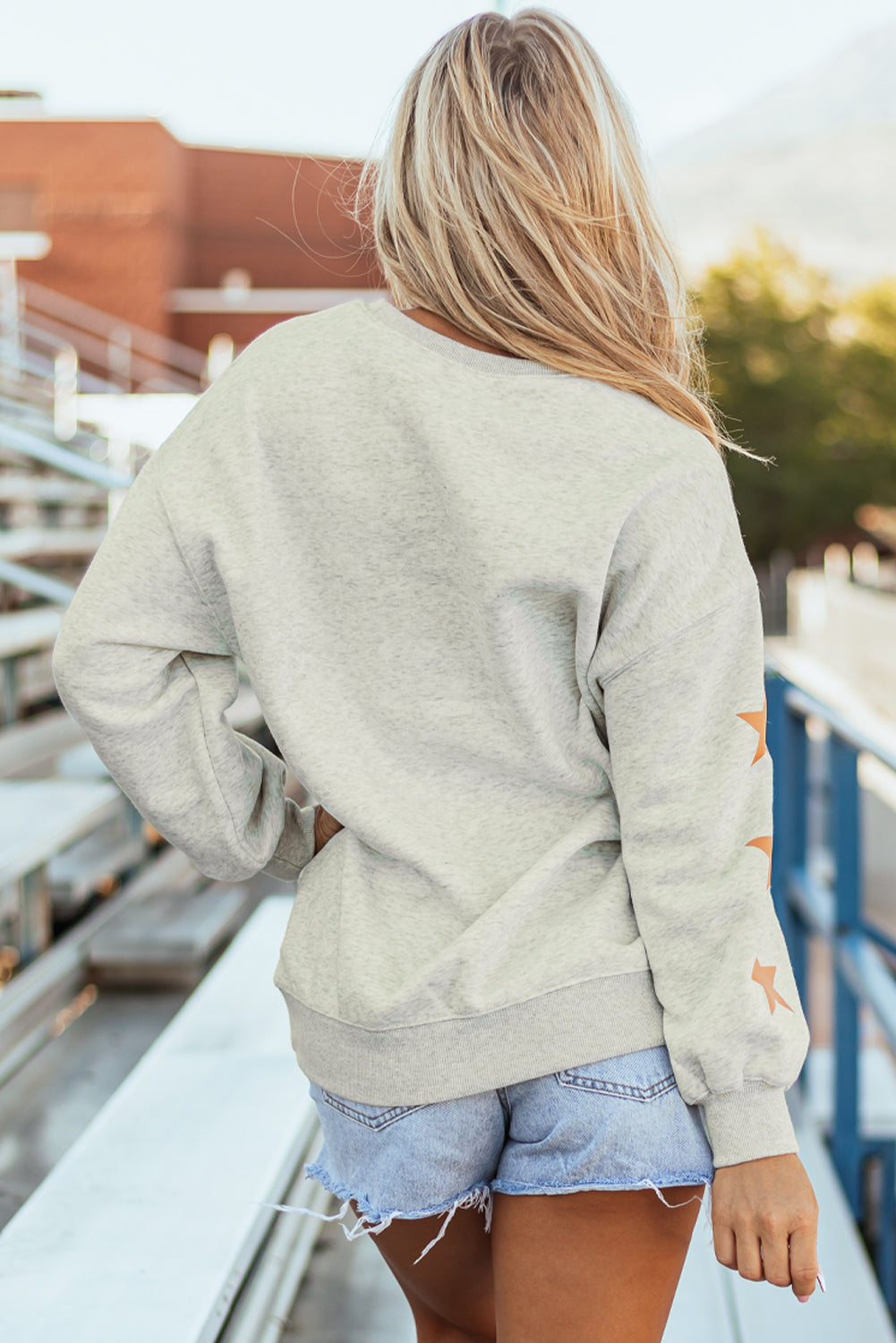 Grapefruit Orange Game Day Graphic Rugby Football Season Sweatshirt