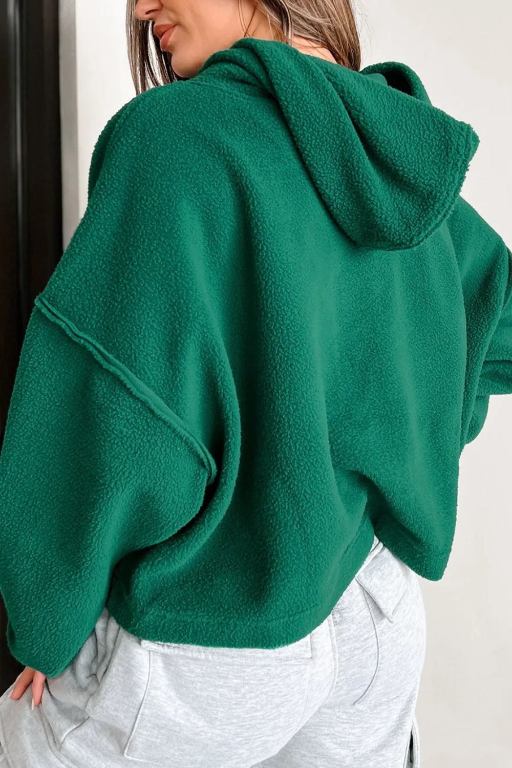 Exposed Seam Long Sleeve Hoodie